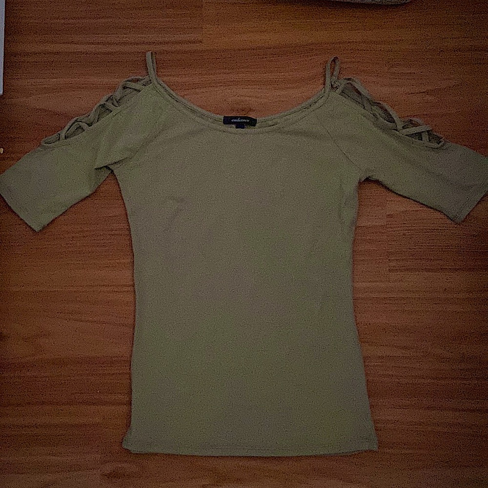 Light army green top